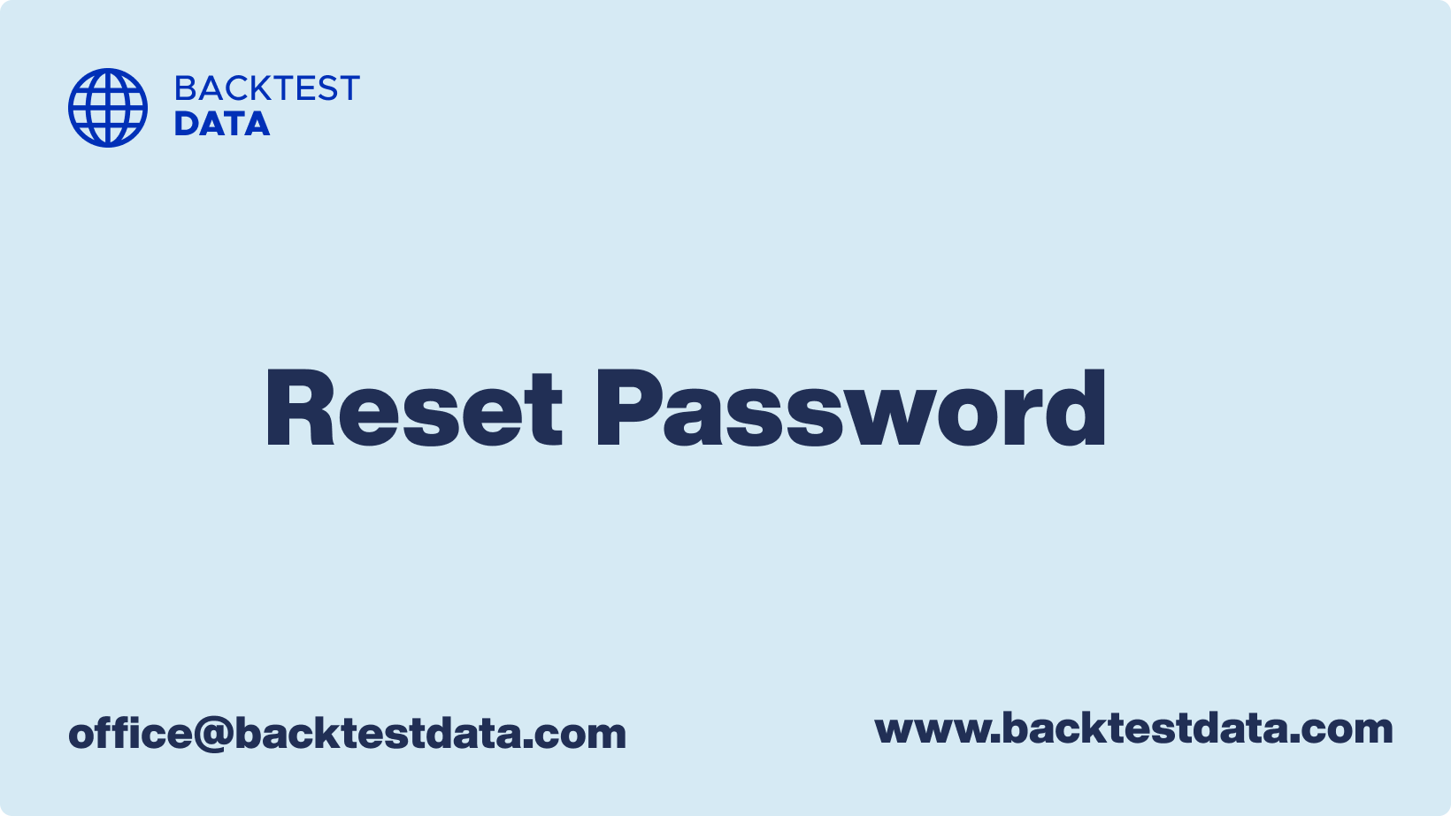 How To Reset Password Blog BacktestData